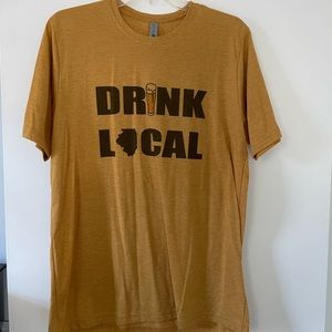Gold Drink Local t-shirt